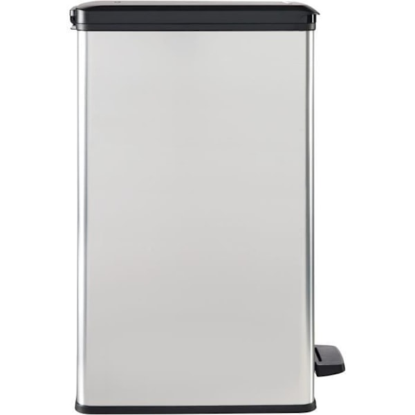 Smal papperskorg - SLIM BIN - CURVER - 40L - Platsbesparande - 40 x 25 x 61 cm - Metallic grå