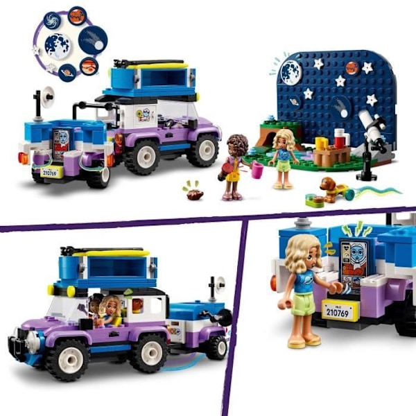 LEGO 42603 Friends Stargazing Campervan, barnleksak, med djurfigurer, plus minidockor