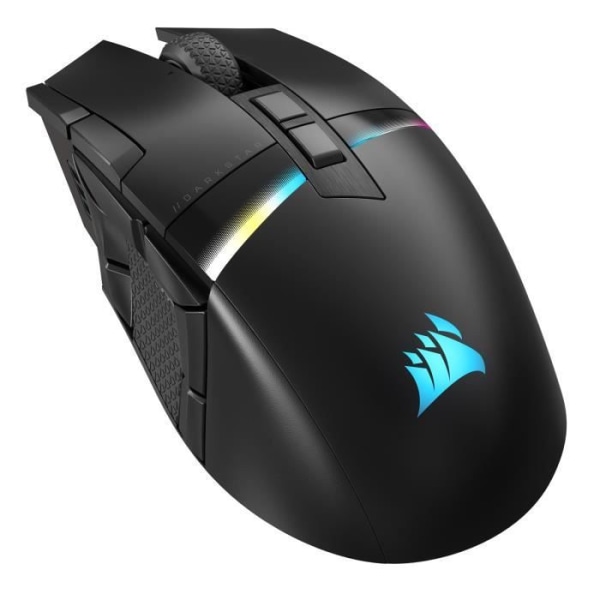 Gamingmus - Trådlös - CORSAIR - DARKSTAR RGB Trådlös - 15 programmerbara knappar - Optisk sensor - Svart - (CH-931A011-EU) Svart
