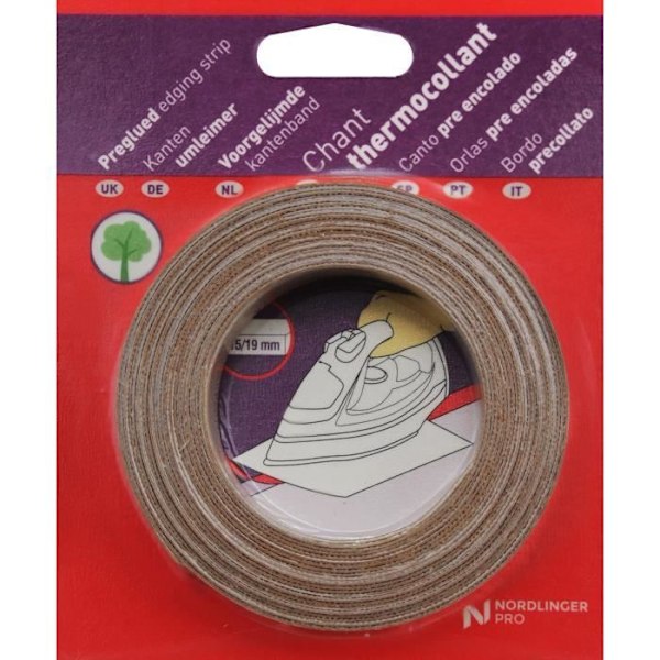 Kantband - NORDLINGER PRO - 23 mm x 5 m - Stryk på - Äkta ek.