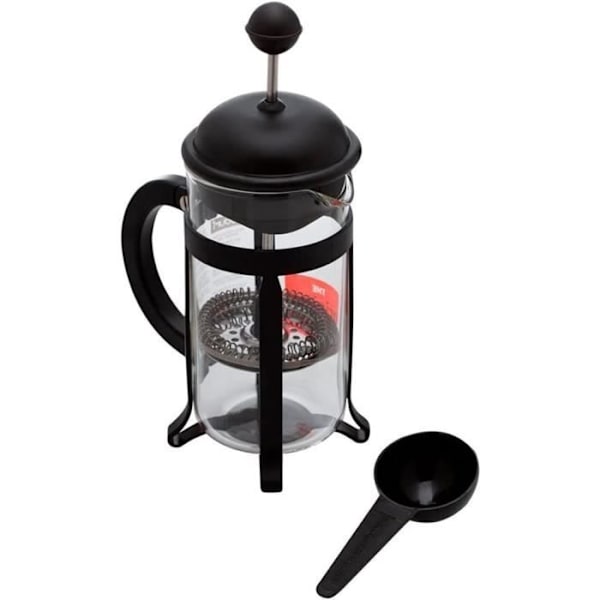 French press-kaffebryggare - BODUM - 1908-01 - Svart - Borosilikatglas - Rostfritt stål