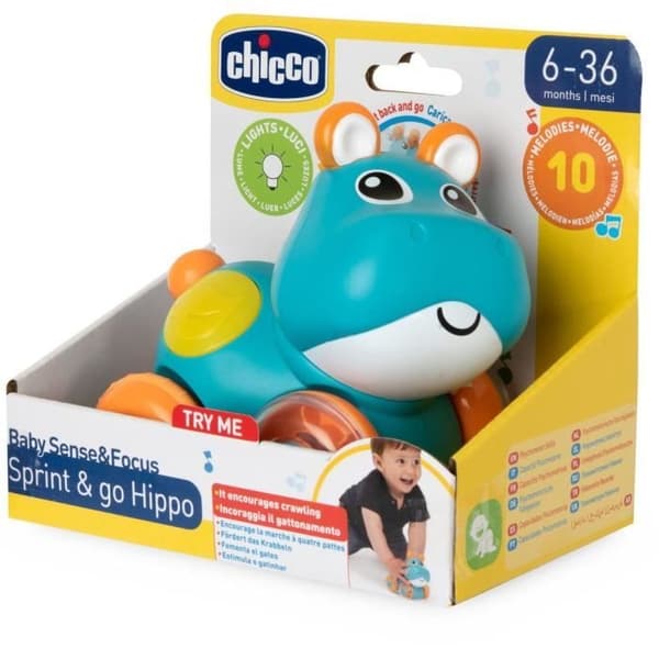 CHICCO - Hippo Sprint&go - Blå och orange - Från 6 månader