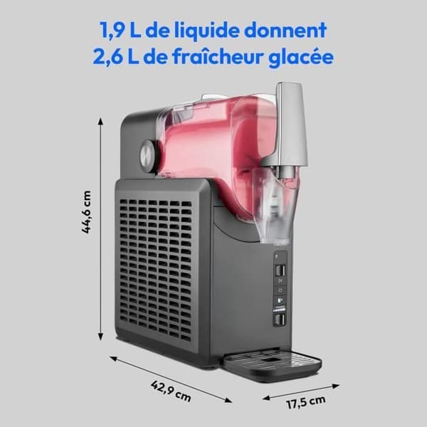 MEDION Is- och Slushed-drycksmaskin - MD12090 - 2,6 l kapacitet - 5 program - 200 W