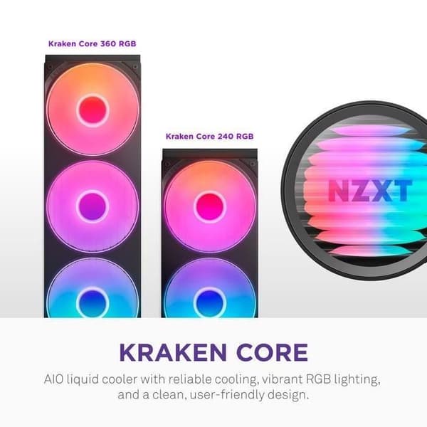 NZXT - Kraken Core RGB - RL-KR36C-B1 - Vattenkylning - 360mm