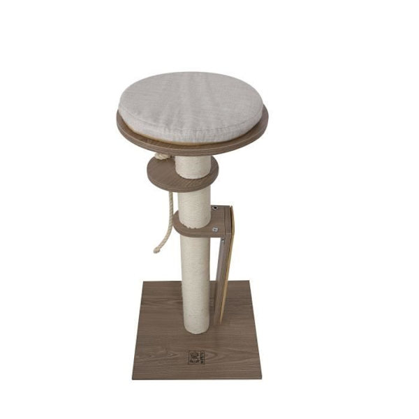 CatElite - GEORGE II Cat Tree - 40 x 40 x 79 cm - MDF träplattform med sisalstolpe