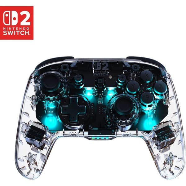 Spelkontroll - TURTLE BEACH - Nintendo Switch 2 - Afterglow - Trådlös - Transparent med RGB-belysning