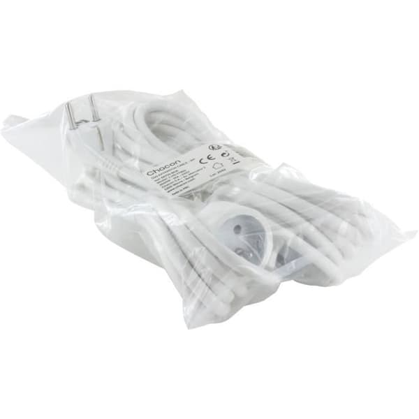 Set med 2 förlängningskablar - CHACON - HO5VVF 3 x 1,5 mm² - 3 m - Vit
