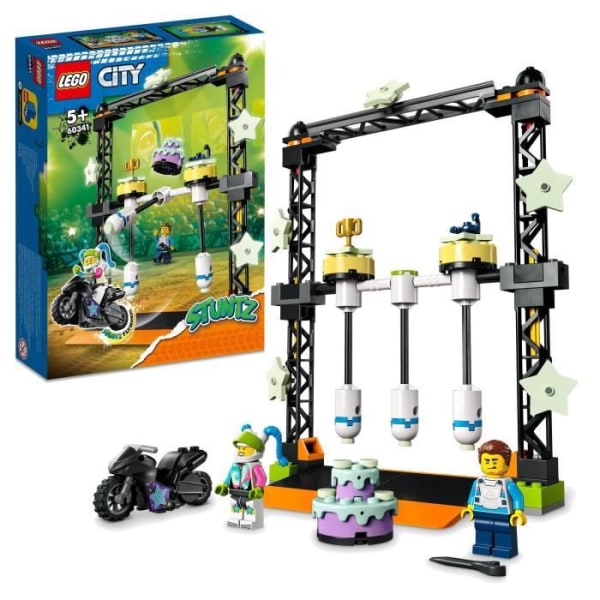 LEGO 60341 City Stuntz Stuntutmaningen: pendlar, stuntcykeläventyrsmotorcykelleksak för flickor och pojkar från 5 år och uppåt