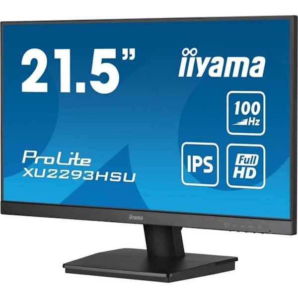 PC-skärm - IIYAMA - XU2293HSU-B7 - 21,5 FHD - IPS - 100Hz - 1ms - HDMI/DP - USB HUB - Högtalare - Svart