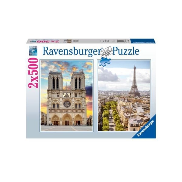 Pussel 2x500 stycken - Besök i Paris - vuxen pussel Ravensburger - 10 år - 17268