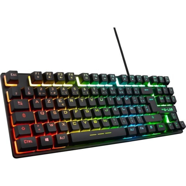 Speltangentbord - AZERTY - THE G-LAB - Keyz CAESIUM-TKL - Utan numerisk knappsats - Bakgrundsbelyst - Svart
