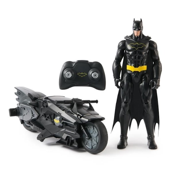 RC Batmotorcykel + Batman-paket - 30 cm figur - Batman