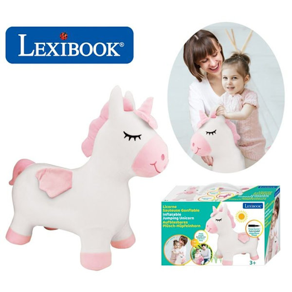LEXIBOOK Unicorn Uppblåsbar Jumping Plush Toy