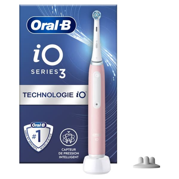Elektrisk tandborste - ORAL-B - iO3 - Rosa - 3D oscillo-rotation/pulsering - Batteridriven