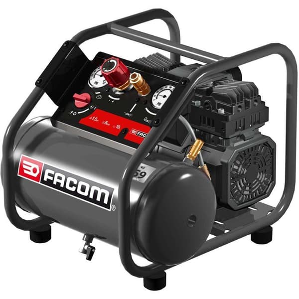 Kompressor - Horisontell - Facom - Tyst - 6 L - 1,6 HK - Tyst