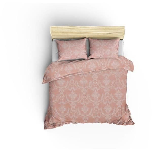 Bäddset - 1 påslakan 220 x 240 cm + 2 örngott 60 x 60 cm - 65% bomull, 35% polyester - Puderfärgad