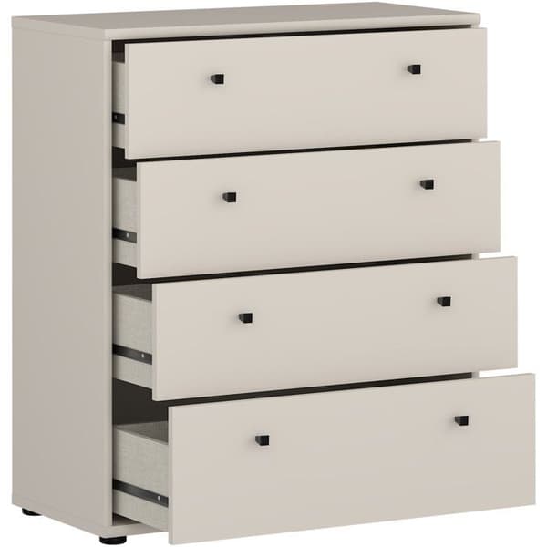 TEMPRA Byrå - Sandfärg - 4 lådor - B 73,7 × D 34,8 × H 85,5 cm