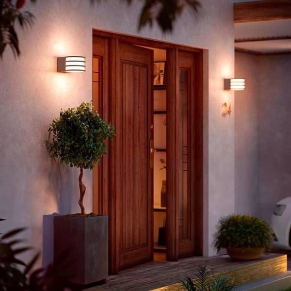 Vägglampa - PHILIPS HUE - Lucca - Antracit - A60 WCA - IP44