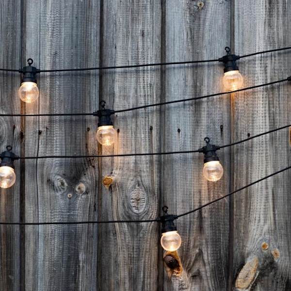 LUMIJARDIN Garland 20 LED-glödlampor - Varm vit - Anslutningsbar Party klar