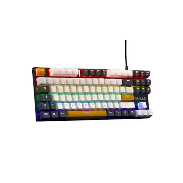 Speltangentbord - THE G-LAB - KEYZ-MERCURY-C/FR - Mekaniskt - TKL - 3 färger Vit+Svart+OrangeFR