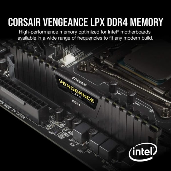 Corsair Memory PC DDR4 64GB (2*32) Lågprofil (CMK64GX4M2E3200C16)