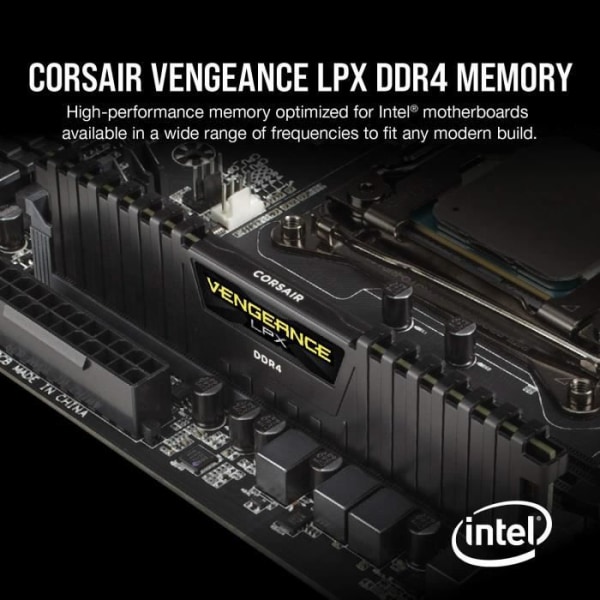 Corsair Memory PC DDR4 64GB (2*32) Lågprofil (CMK64GX4M2E3200C16)