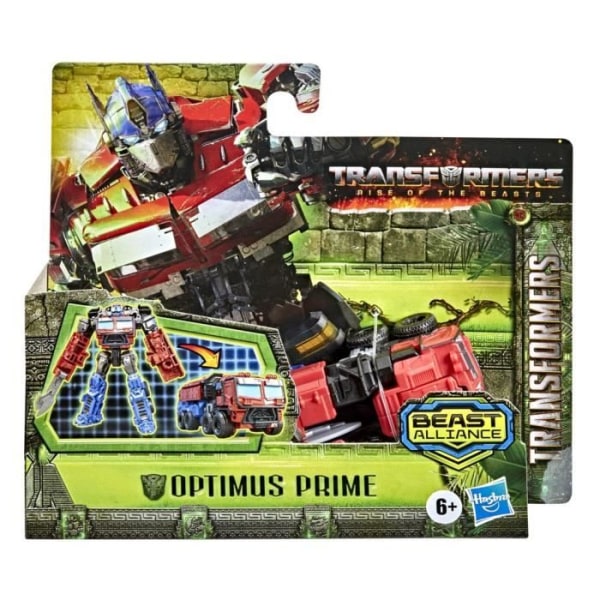 Transformers Rise of the Beasts Battle Changer - F4605 - 11 cm ledad och konvertibel figur - Optimus Prime