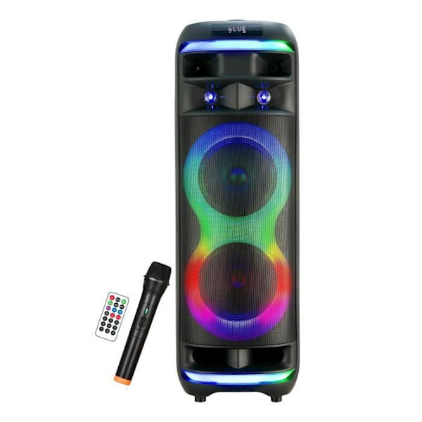 Karaokehögtalare - INOVALLEY - RGB - 800 Watt - Bluetooth V5.0 - Trådlös mikrofon ingår - Batteritid 2 till 3 timmar - LED
