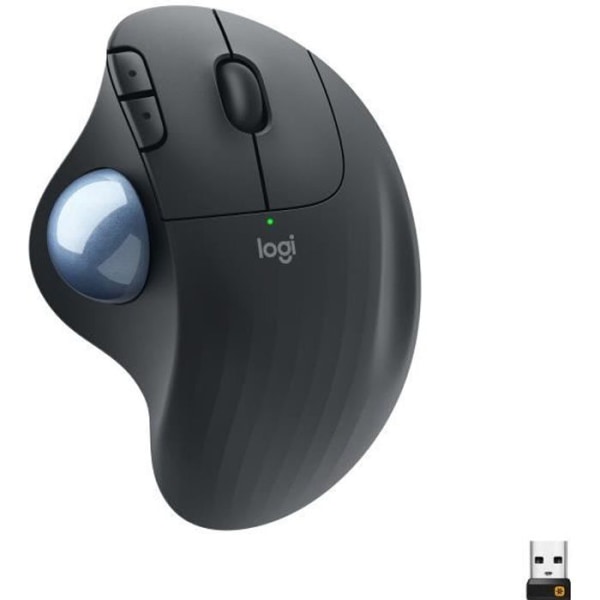 Ergonomisk mus - Trådlös - LOGITECH - ERGO M575 - Trackball - Grafit