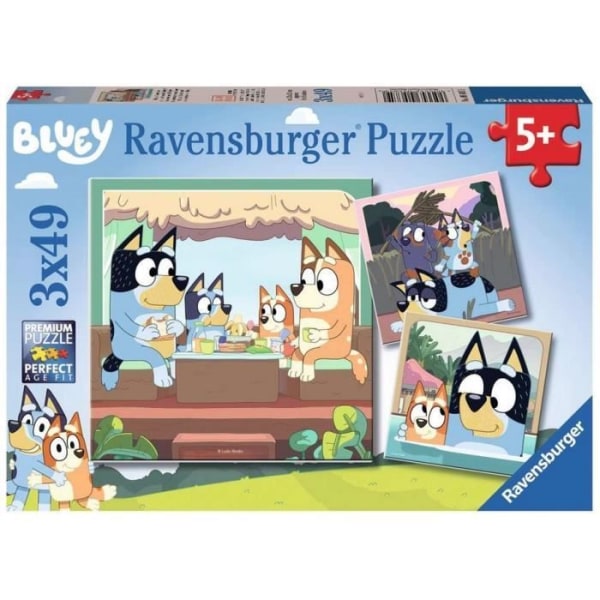 Ravensburger Bluey Puzzle - The Adventures of Bluey - 3x49 bitar