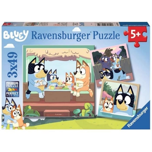 Ravensburger Bluey Puzzle - The Adventures of Bluey - 3x49 bitar