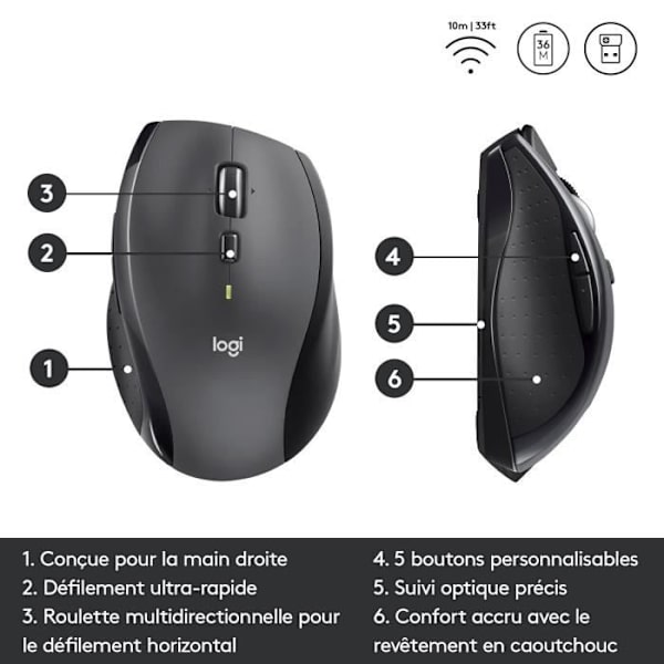 LOGITECH M705 Silver trådlös mus