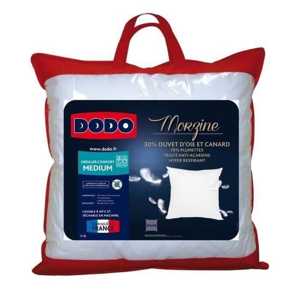 DODO Goose Down Kudde MORZINE Anti-Mites 65x65cm vit