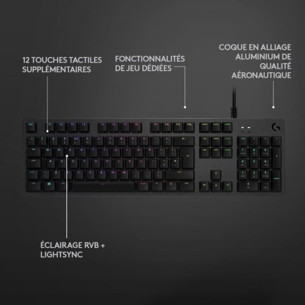 LOGITECH G - Lightsync G512 -tangentbord - kol