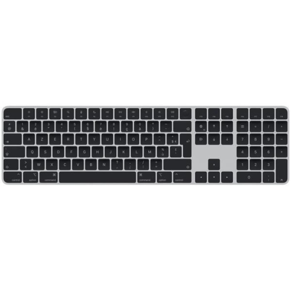Apple Magic Keyboard med numeriskt tangentbord - Grå med svarta tangenter - AZERTY