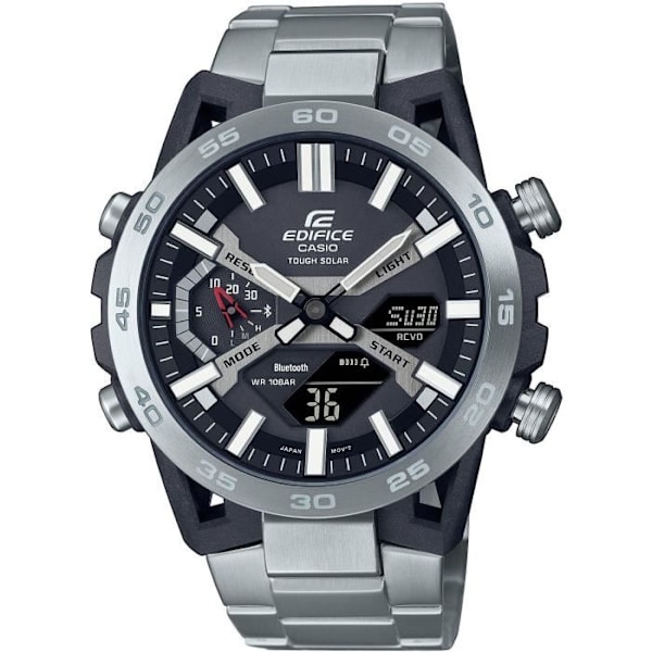 Klocka - CASIO - ECB-2000D-1AEF - 51mm - Silver - Bluetooth - Solar - Vattentät 10 barer