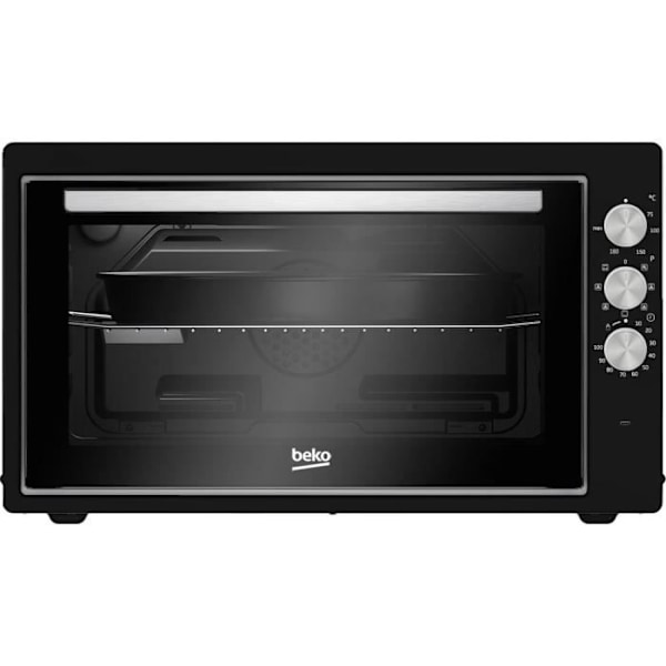Miniugn - BEKO - BMF50B - 50 L - Multifunktion - Omrörd värme - 7 funktioner - 2400 W - Avtagbar helglaslucka - Svart Svart
