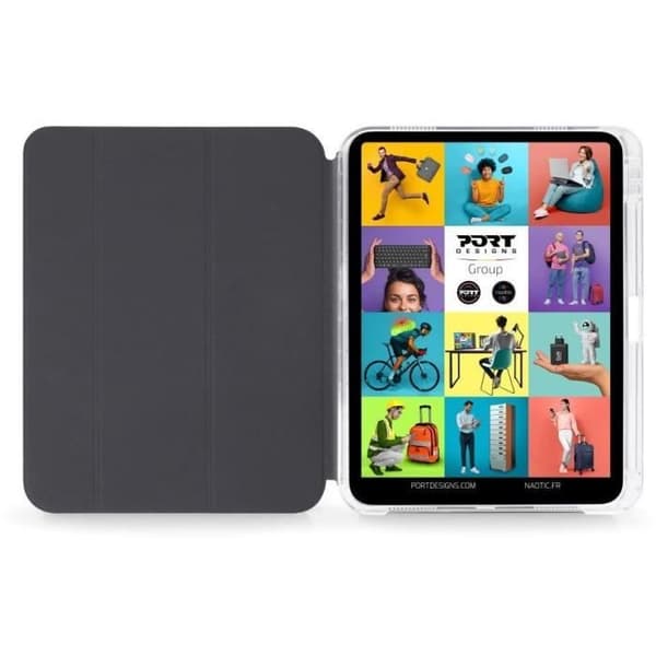 Folio iPad Gen 10 - 10.9 - PORT DESIGNS - 201350 NOUMEA 2 Slimclear - Grå