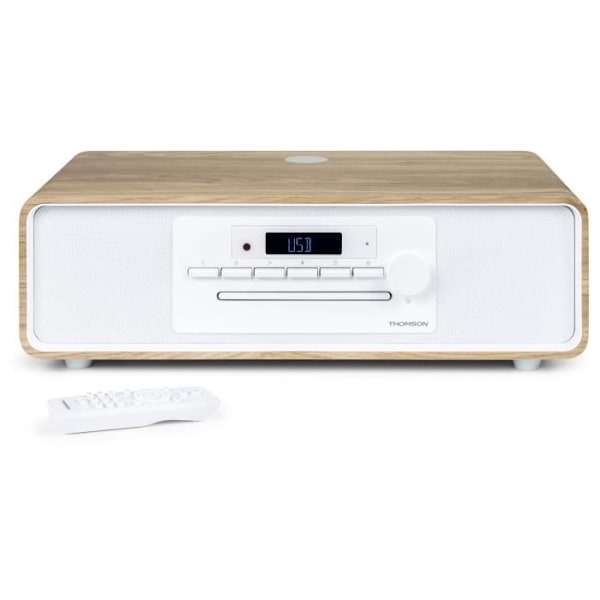 Bluetooth mikrosystem - THOMSON - Vit och svart - FM/CD/MP3/USB-radio, 60W, Equalizer