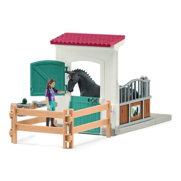 Horse Box Lisa and Storm, hästfigur och tillbehör, SCHLEICH 42709 Horse Club, 5 år