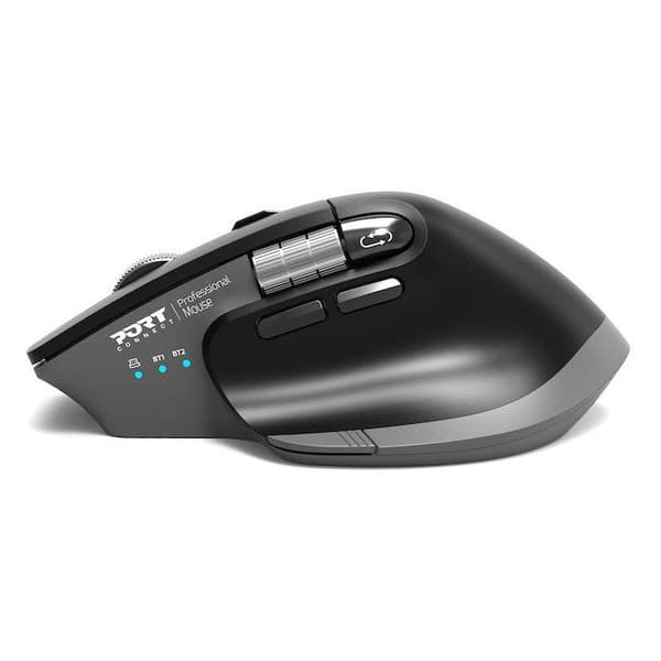 Trådlös mus - PORT Designs - 910203 ULTIMATE - Bluetooth & 2.4 GHz - Uppladdningsbar - Grå
