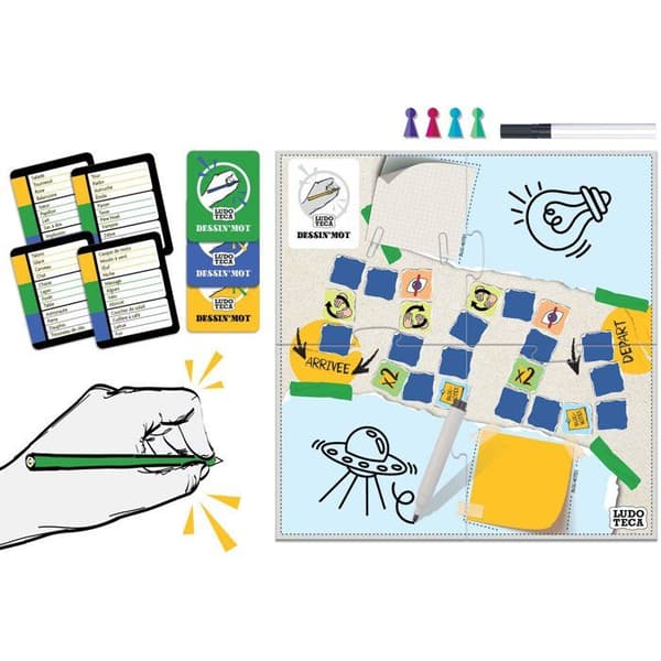 Dessin'Mot - Ritspel - LUDOTECA - LISCIANIGIOCHI - 4+ spelare - Ålder 8+