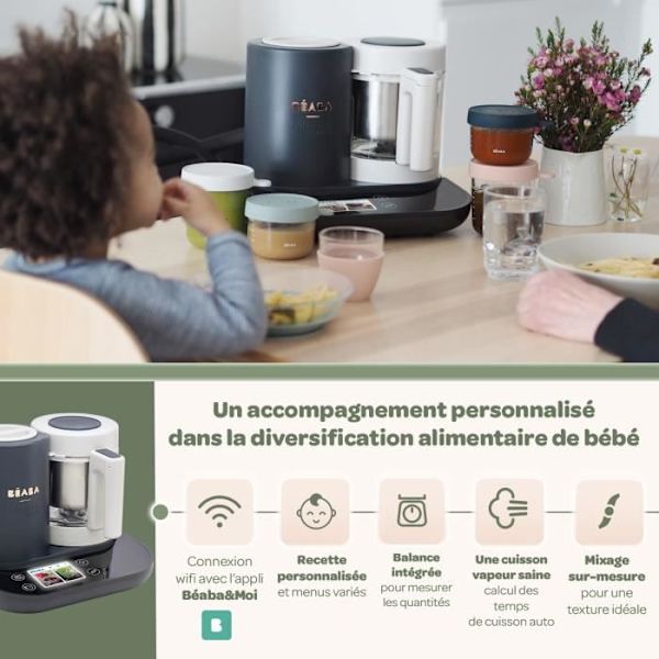 BEABA, Babycook Smart - Antracitgrå