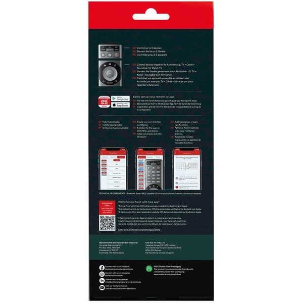Universell fjärrkontroll - Smart Control Pro - 8-i-1