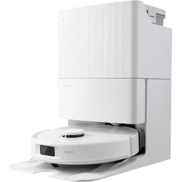 Roborock QRevo Plus Vit robotdammsugare med multifunktionsstation - 7000 Pa effekt - Utdragbar mopp Svart, Vit