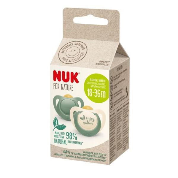 NUK Paket med 2 nappar - 18-36 månader - Eucalyptus