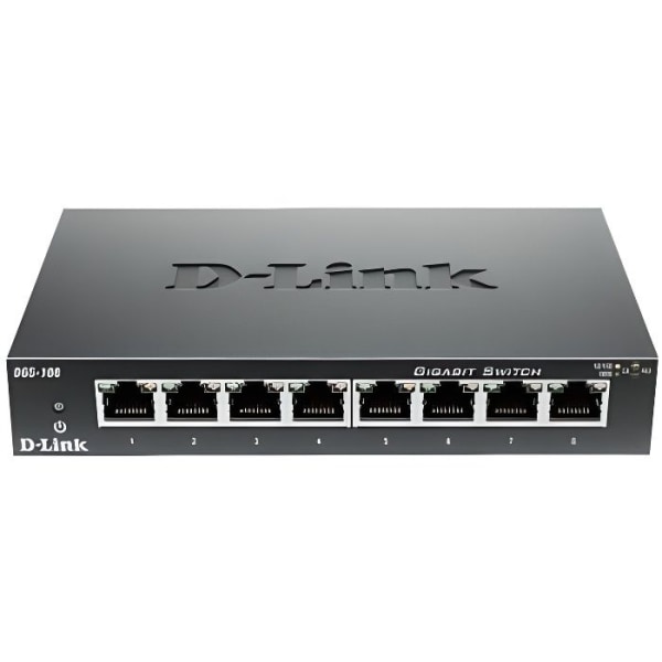 D-Link Switch 8 gigabit DGS108-portar