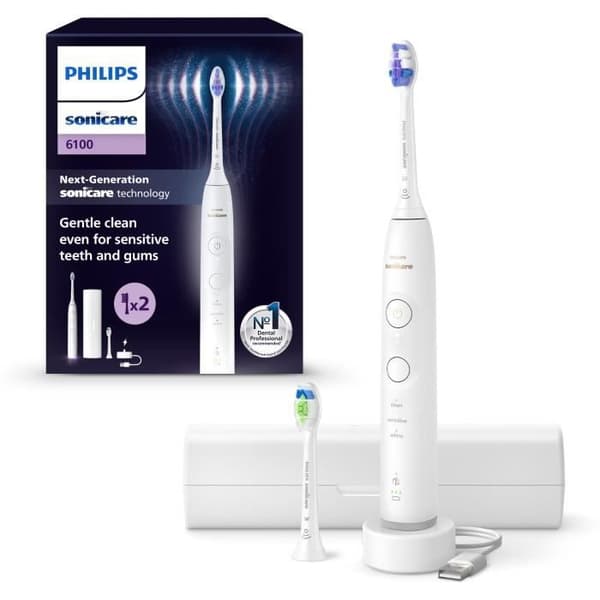Tandborste - PHILIPS - HX7410/02 - Sonicare - 6500-serien - Vit - Elektrisk