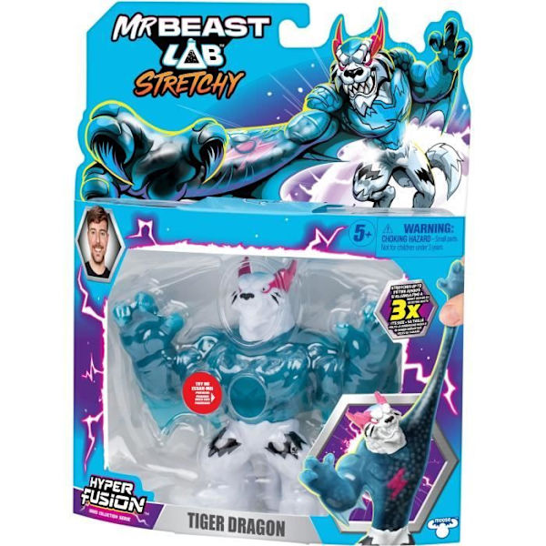Elastisk figur - MRBEAST LAB - Goo Jit Zu - Tigerdrake - 11 cm