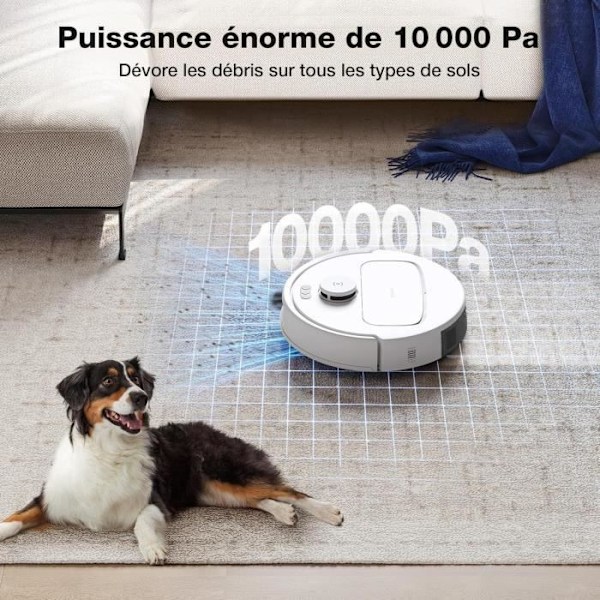 Robotdammsugare med automatisk tömningsstation - ECOVACS N30 Pro OMNI - Power 10000Pa - Varmvattenrengöring